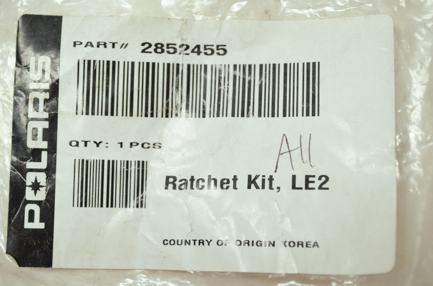 NEW OEM Polaris Ratchet Kit 02-05 LE 2852455 NOS