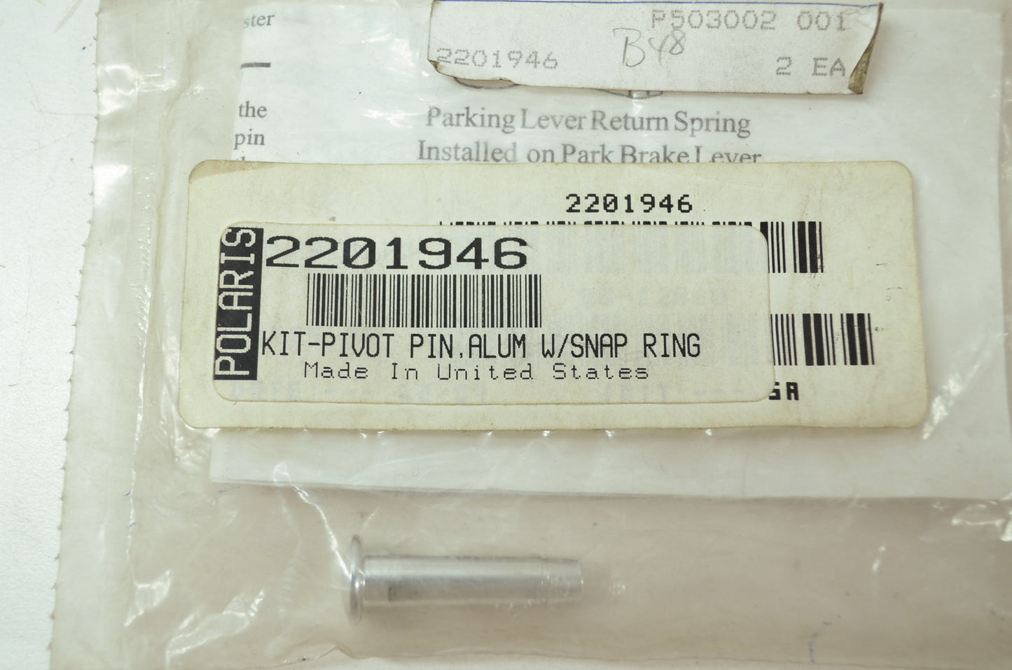 New OEM Polaris Pivot Pin XC SP Edge Supersport Classic RMK Touring 2201946 NOS