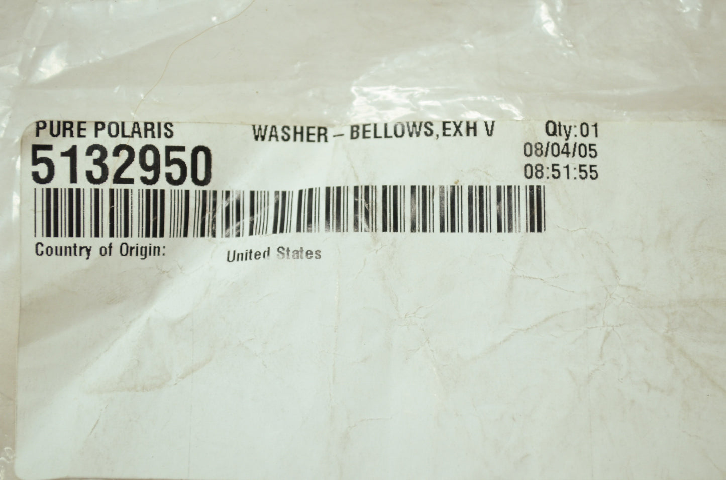 OEM Polaris 5132950 Exhaust Valve Bellows Washer NOS