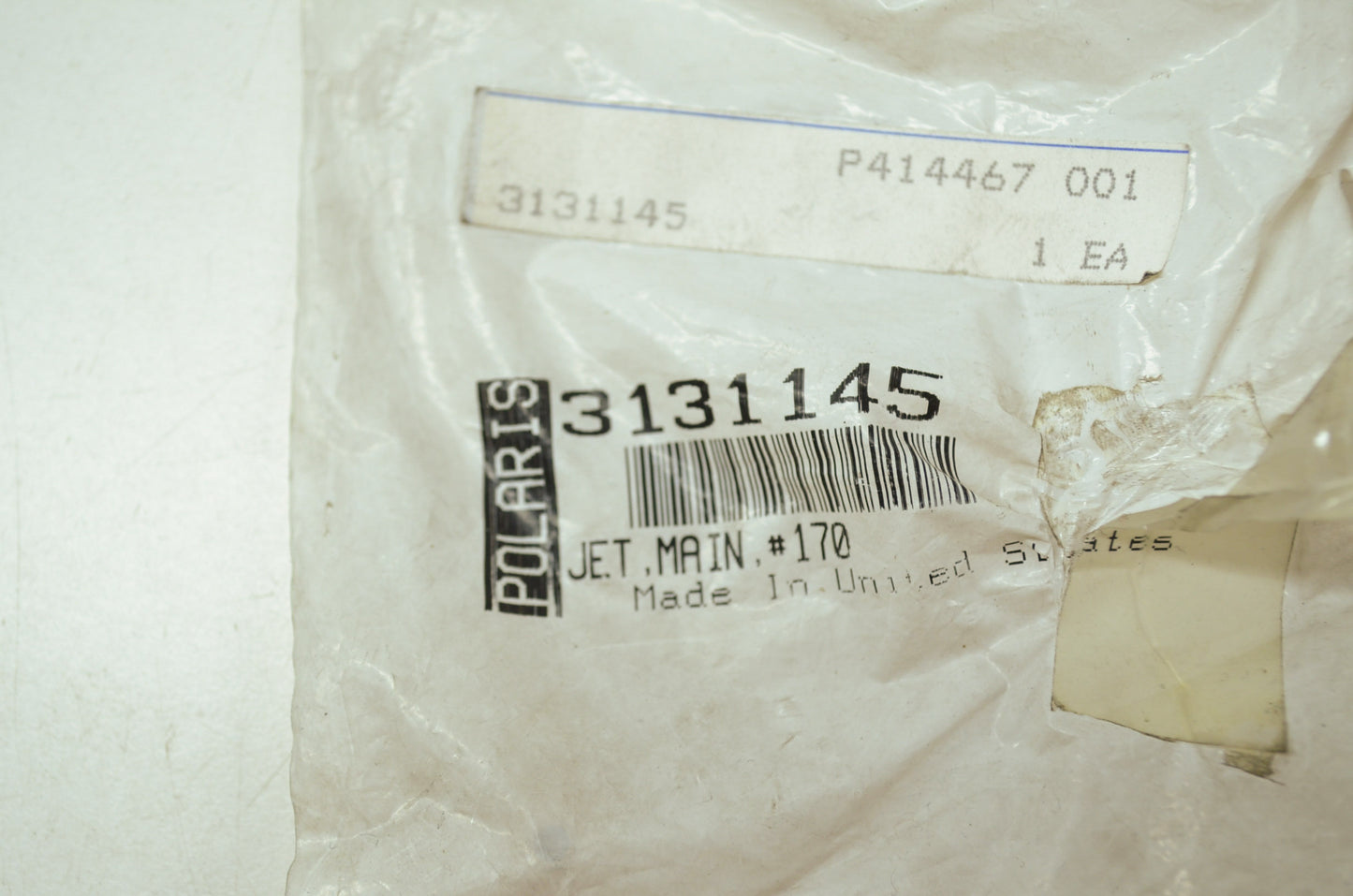 NEW OEM Polaris Main Jet #170 3131145 NOS