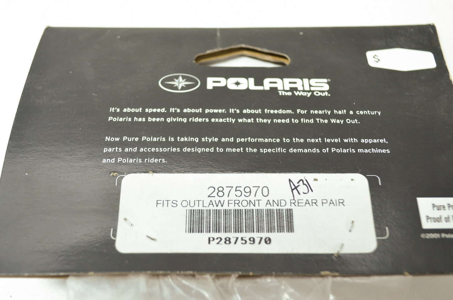 NEW OEM Polaris Shock Covers Outlaw 500 525 2875970 NOS