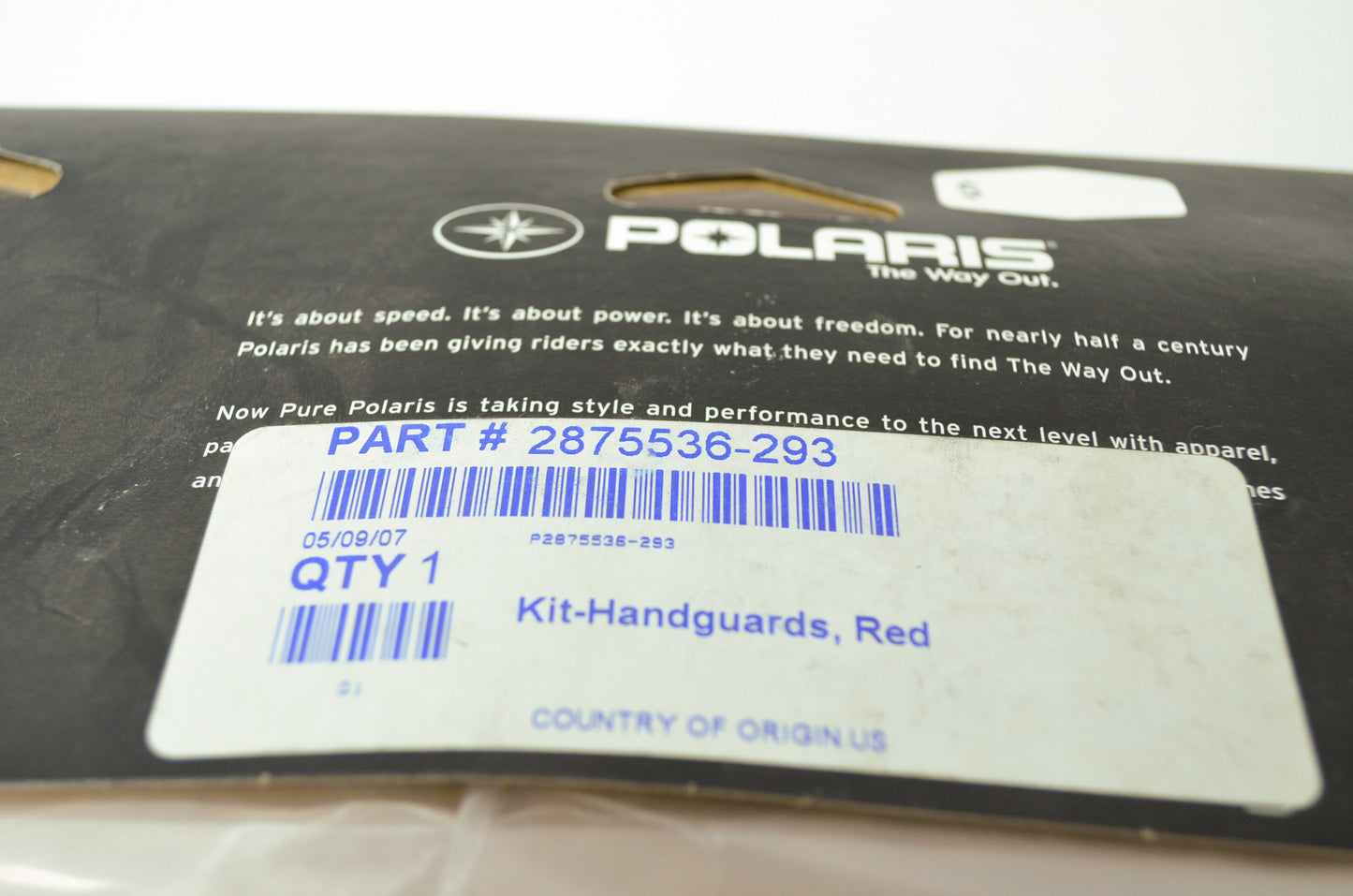 OEM Polaris 2875536-293 Red Handguards NOS