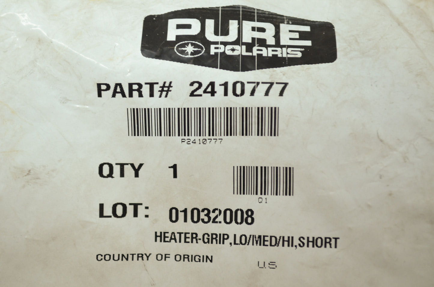 New OEM Polaris Hand Warmer NOS