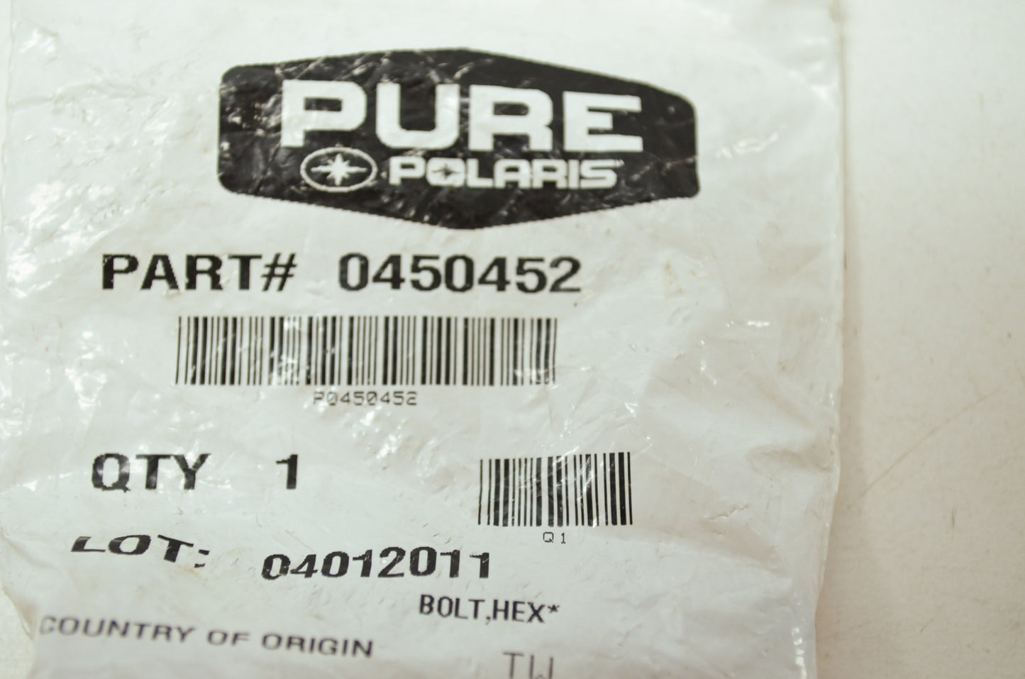 OEM Polaris 450452 Hex Bolt NOS