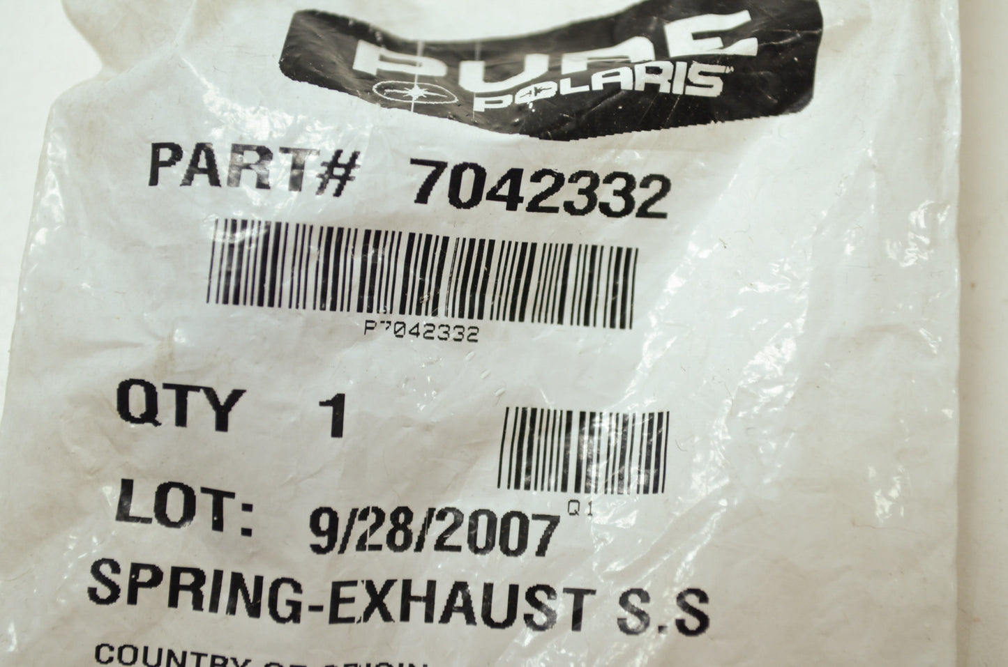 NEW OEM Polaris Exhaust Spring Indy PRO XR Widetrak X Edge XC SP 7042332 NOS