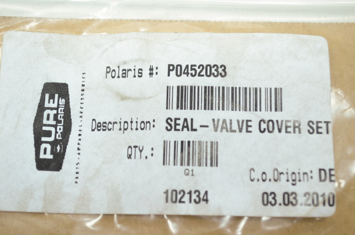 OEM Polaris 452033 Valve Cover Seal Set NOS