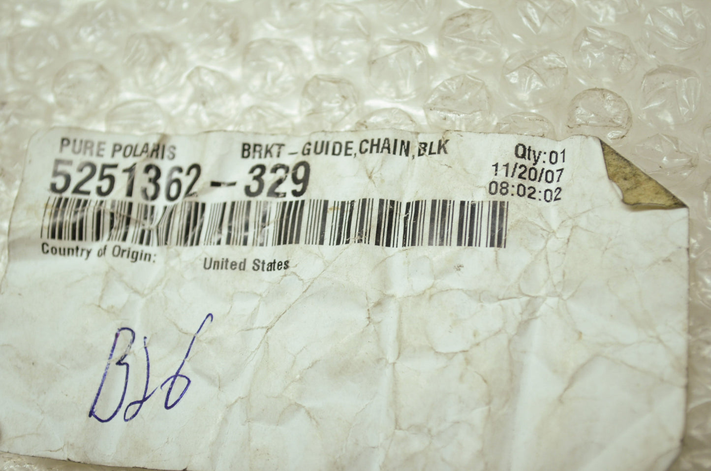OEM Polaris 5251362-329 Black Chain Guide Bracket NOS
