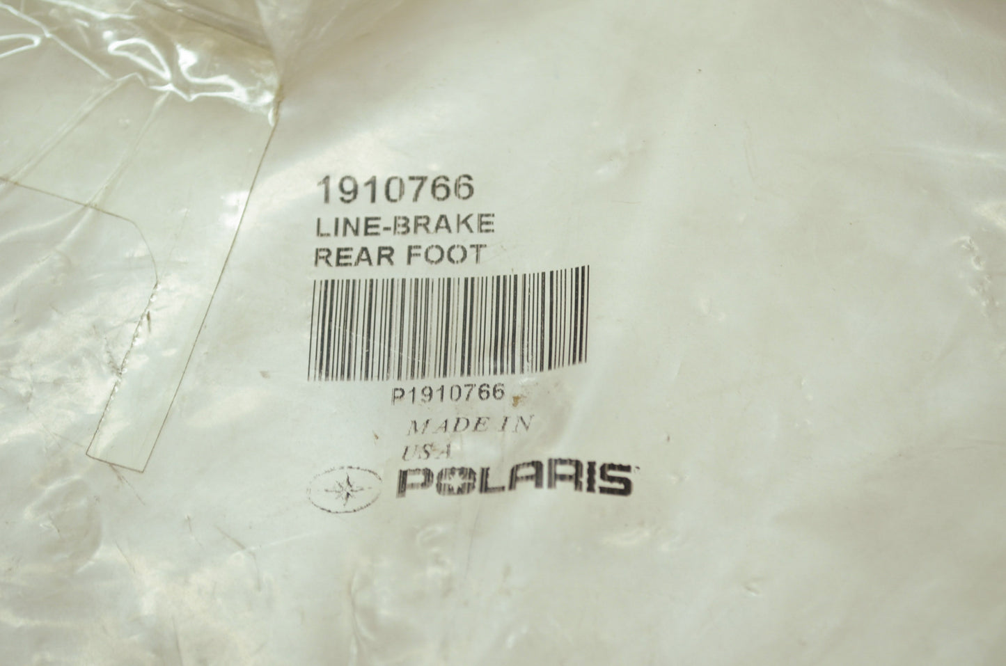 OEM Polaris 1910766 Foot Rear Brake Line NOS