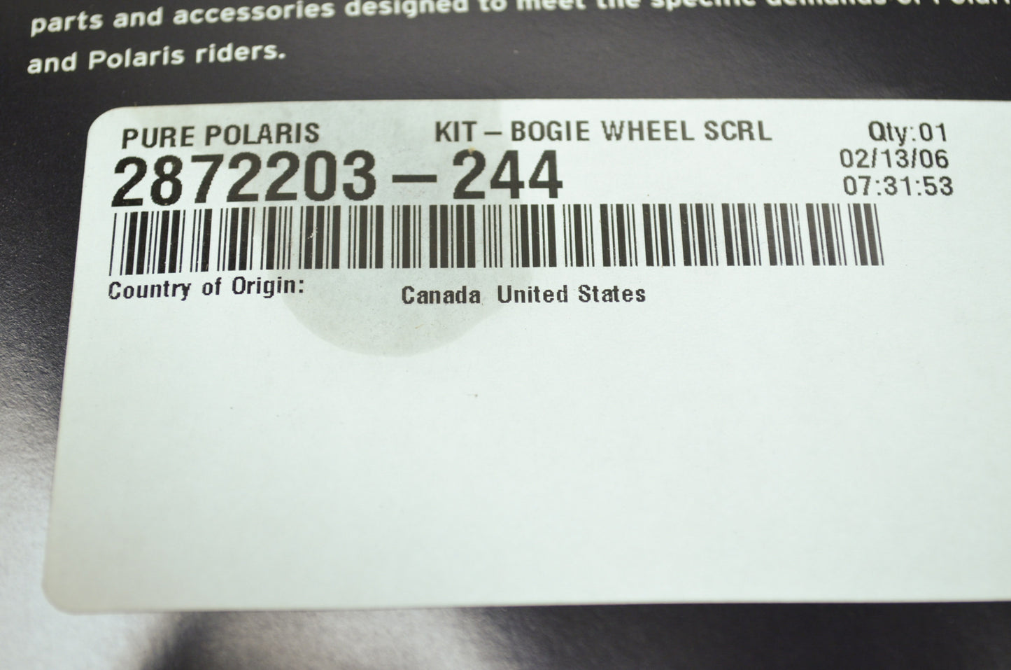 NEW OEM Polaris Idler Bogie Wheel Kit Silver 2872203-244 NOS