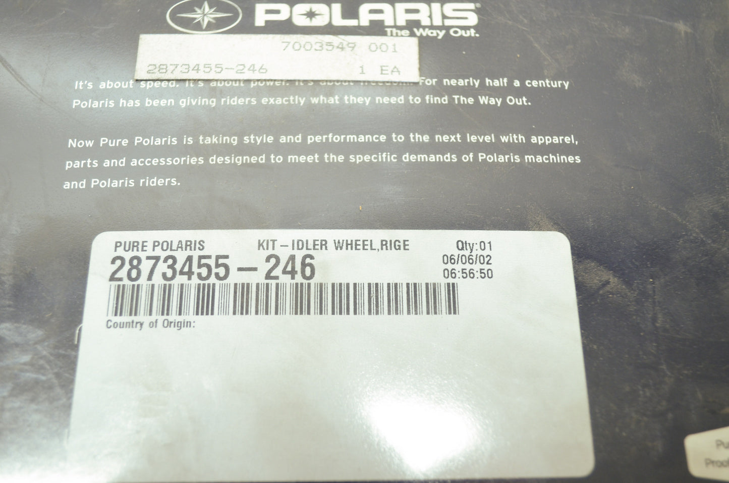 NEW OEM Polaris Idler Bogie Wheel Kit Rigel Blue 2873455-246 NOS