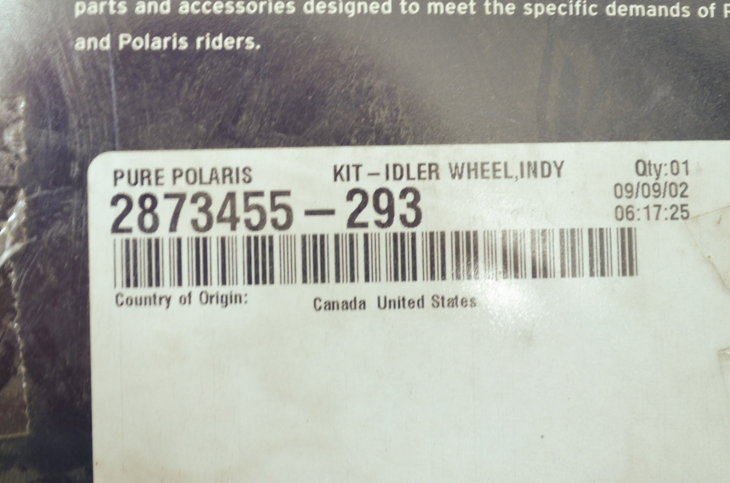 NEW OEM Polaris Idler Wheel Kit Indy Red 2873455-293 NOS