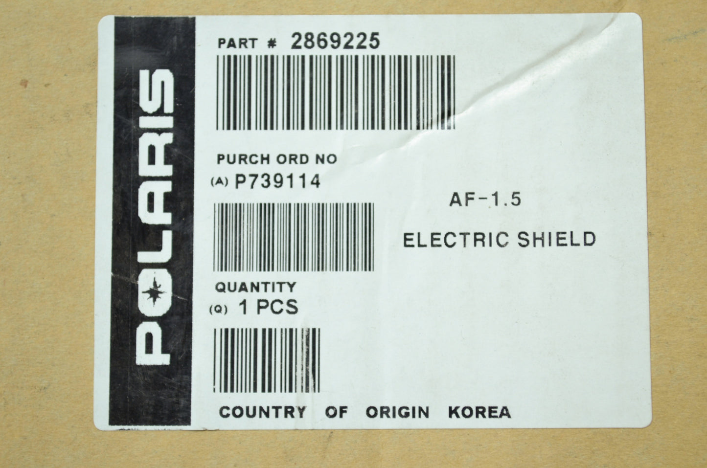 NEW OEM Polaris Electric Helmet Shield AF 1.5 2869225 NOS