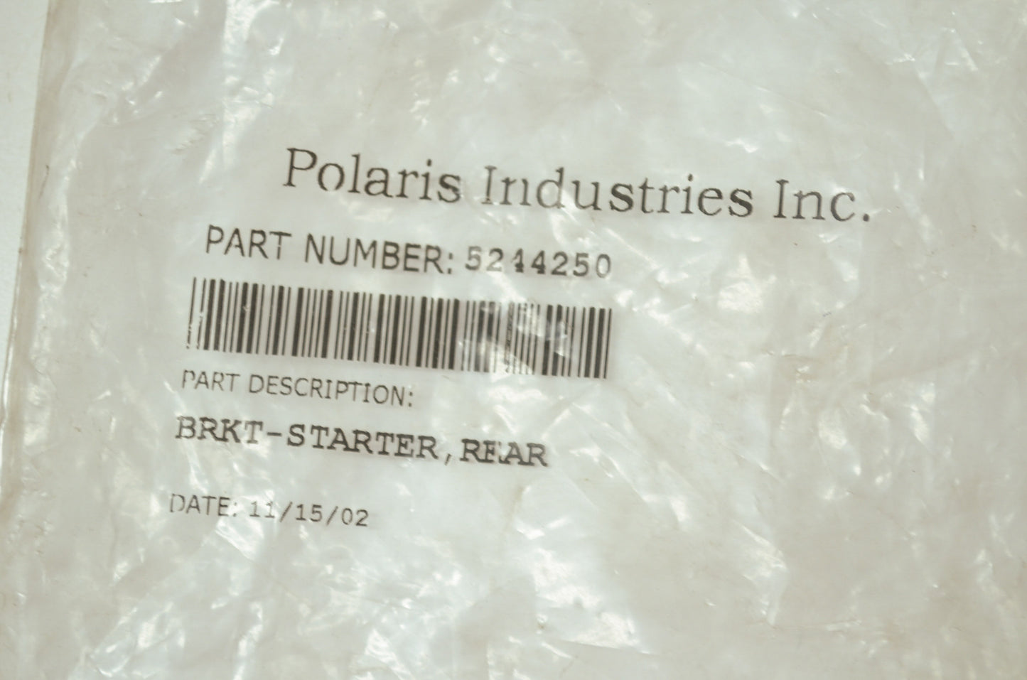 OEM Polaris 5244250 Rear Starter Bracket NOS