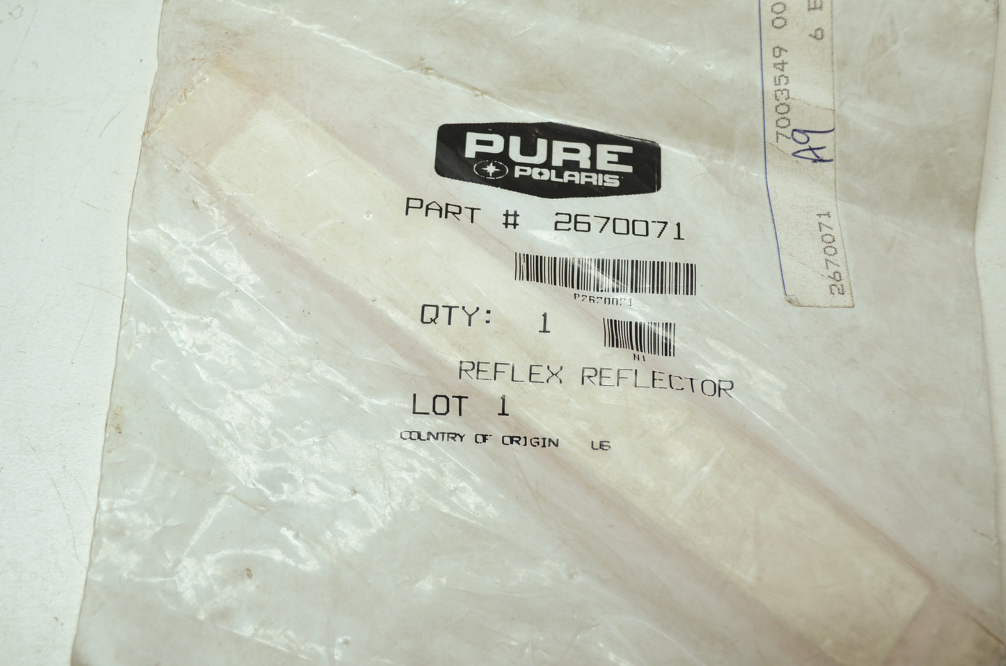OEM Polaris 2670071 Amber Reflector NOS