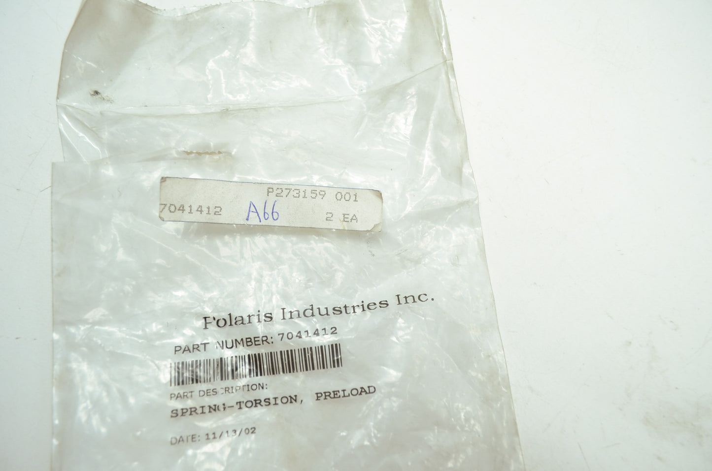 OEM Polaris 7041412 Preload Spring XLT Classic Ultra Touring Trail NOS