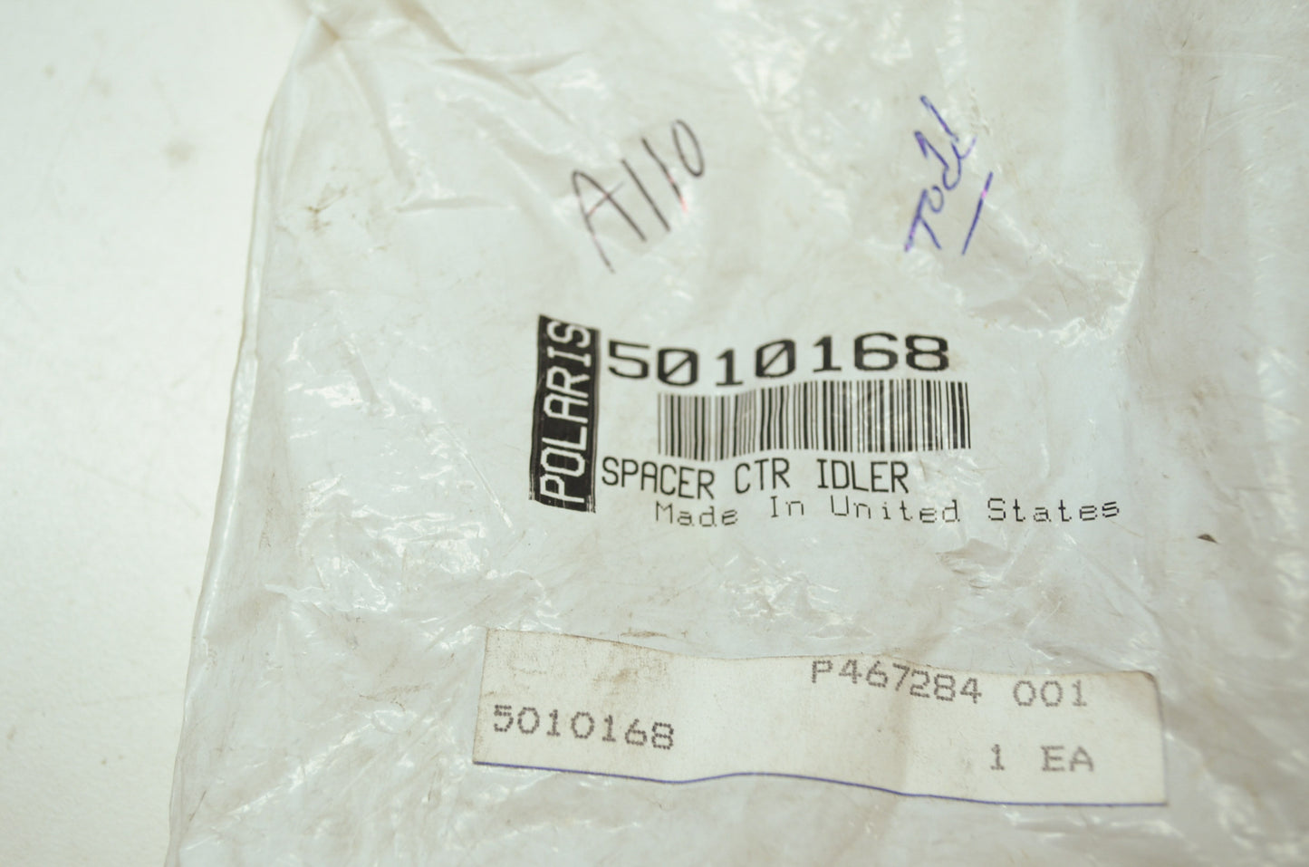 OEM Polaris 5010168 Idler Spacer NOS