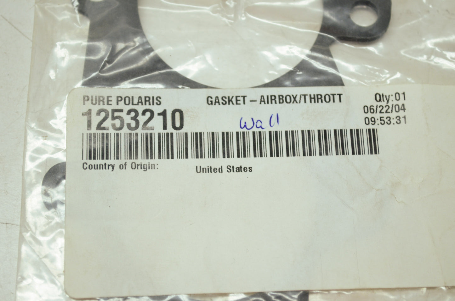 OEM Polaris 1253210 Airbox Throttle Body Gasket NOS