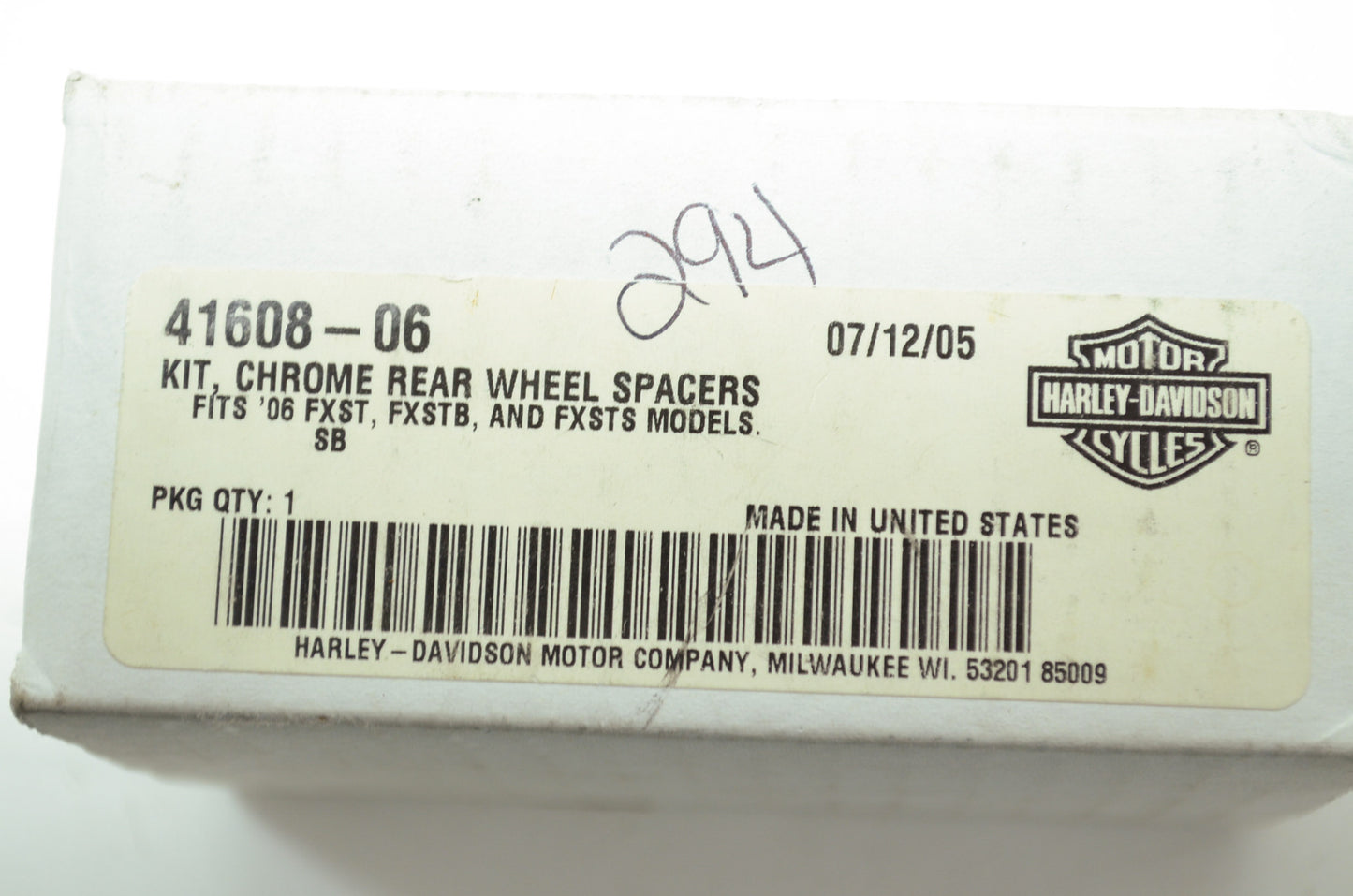 Chrome Rear Wheel Spacers Kit NOS