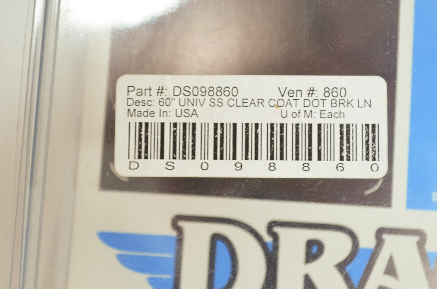 Universal Stainless Steel Brake Line 60' NOS