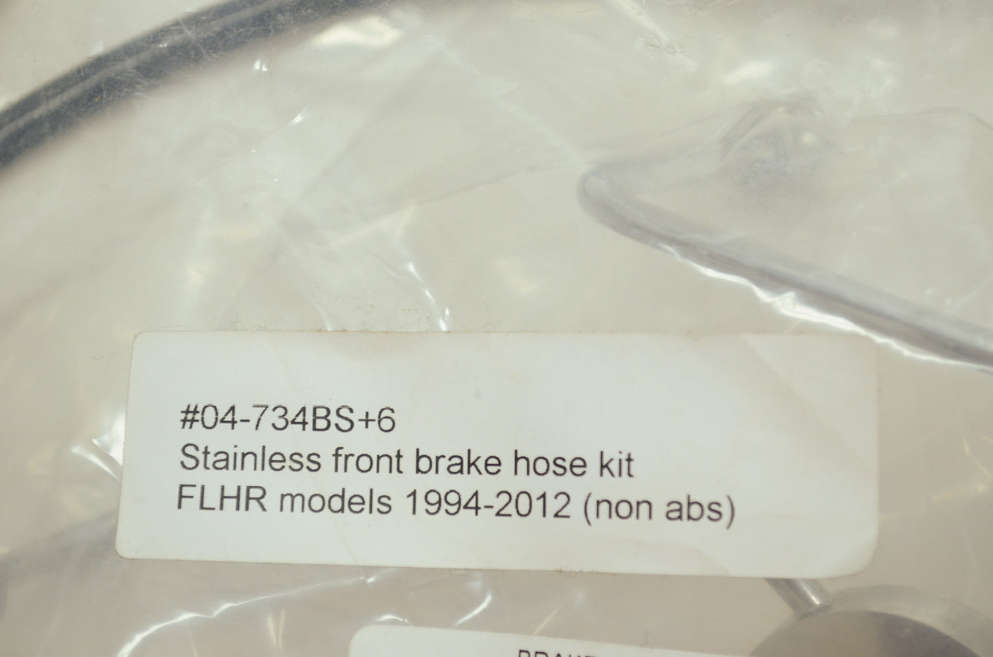 Stainless Front Brake Hose Kit 94-12 Harley Davidson FLHR NOS