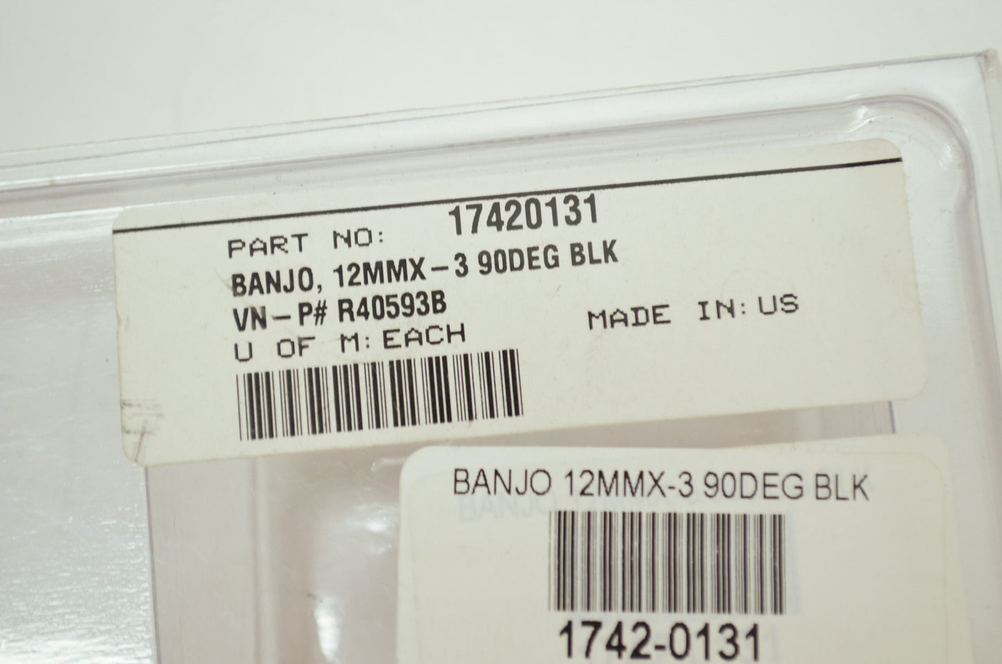 12mm 90 Degree Banjo Bolt NOS