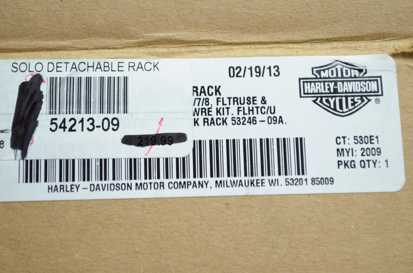 Detachable Solo Luggage Rack FLHT FLHX FLTR NOS