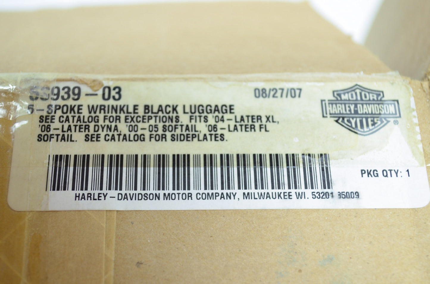 Softail 5 Bar Sport Luggage Rack Wrinkle Black