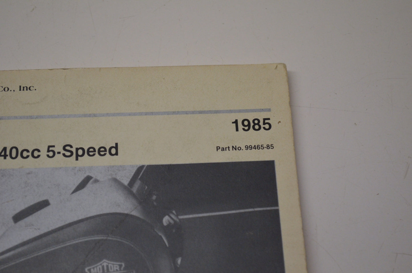 1985 FLT FXR model 1340cc 5-Speed Owners Manual