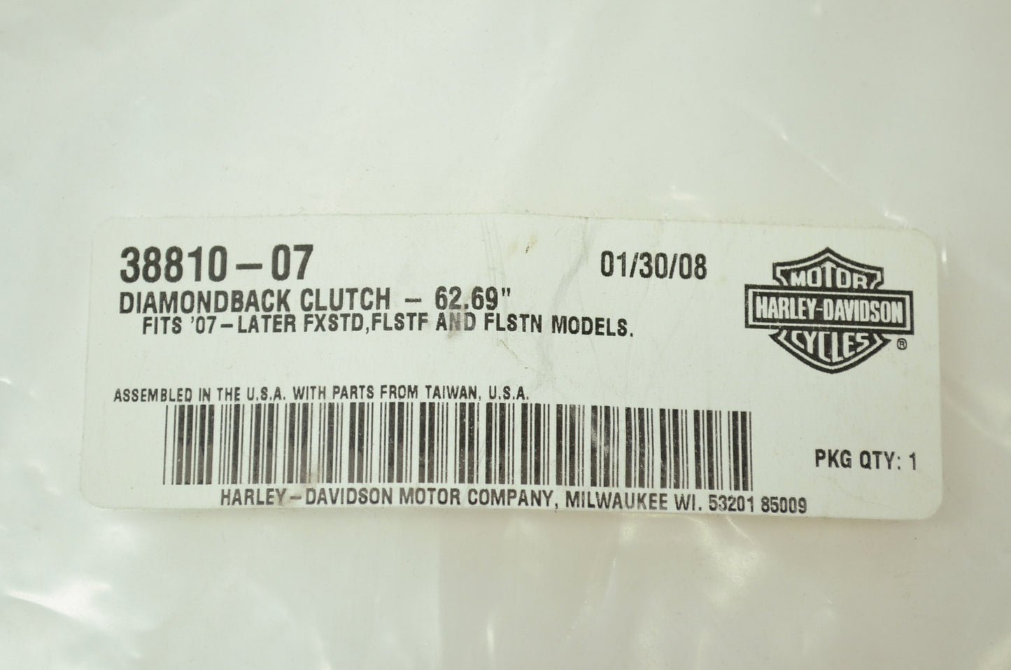 Diamondback Clutch Cable 62.69' FXSTD FLSTF FLSTN NOS
