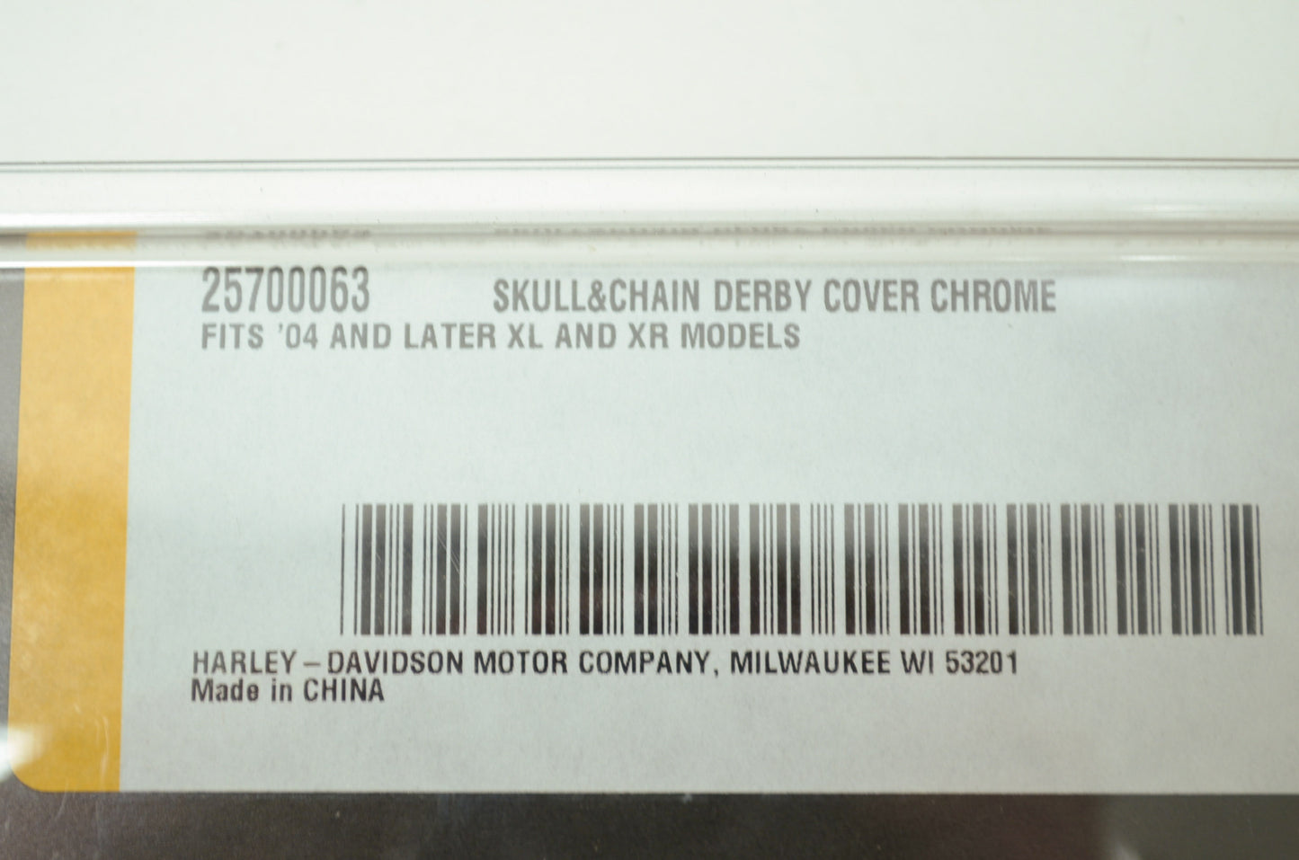 Skull & Chain Chrome Derby Cover XL Sportster NOS
