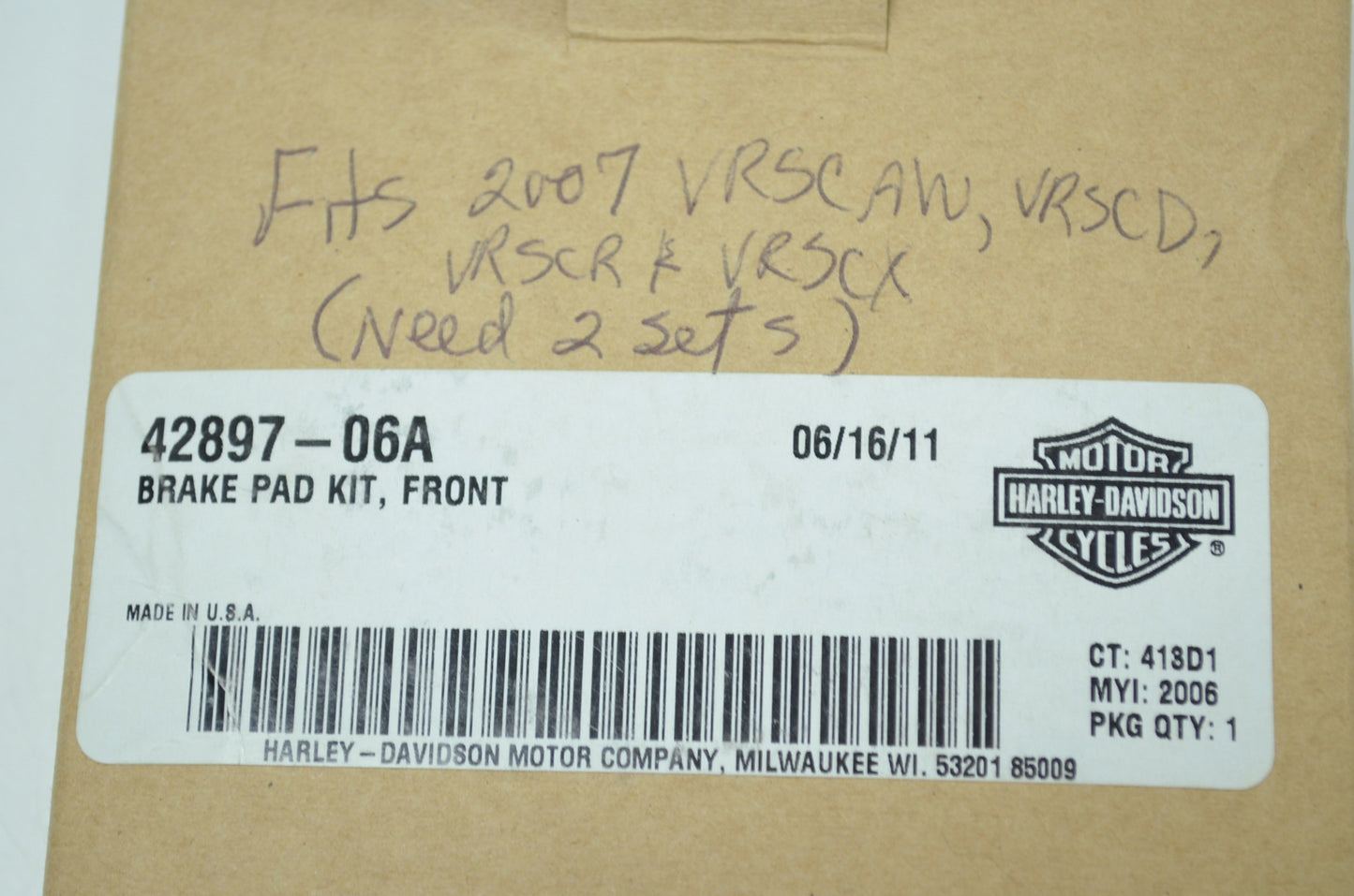 Front Brake Pad Kit NOS
