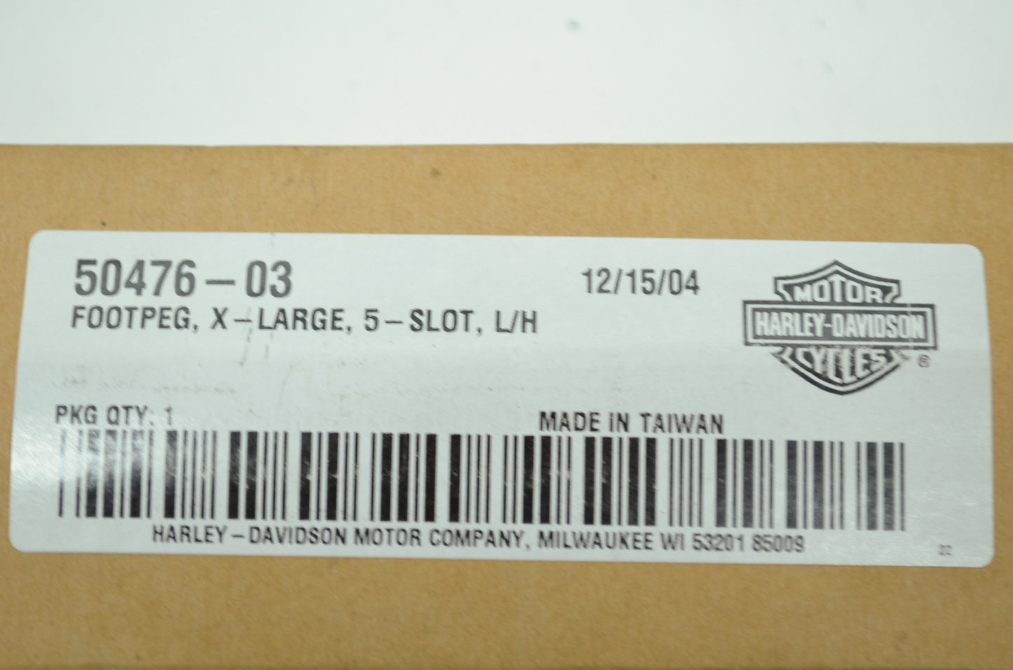 X-Large 5 Slot Left Foot Peg NOS