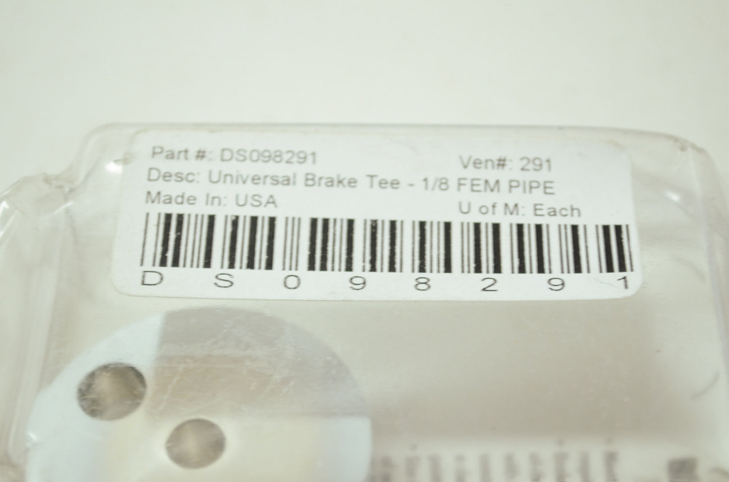 Brake Tee 1/8' Fitting Universal NOS