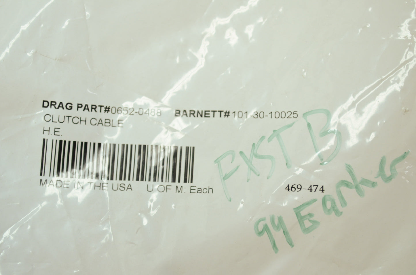 High Efficiency Clutch Cable NOS