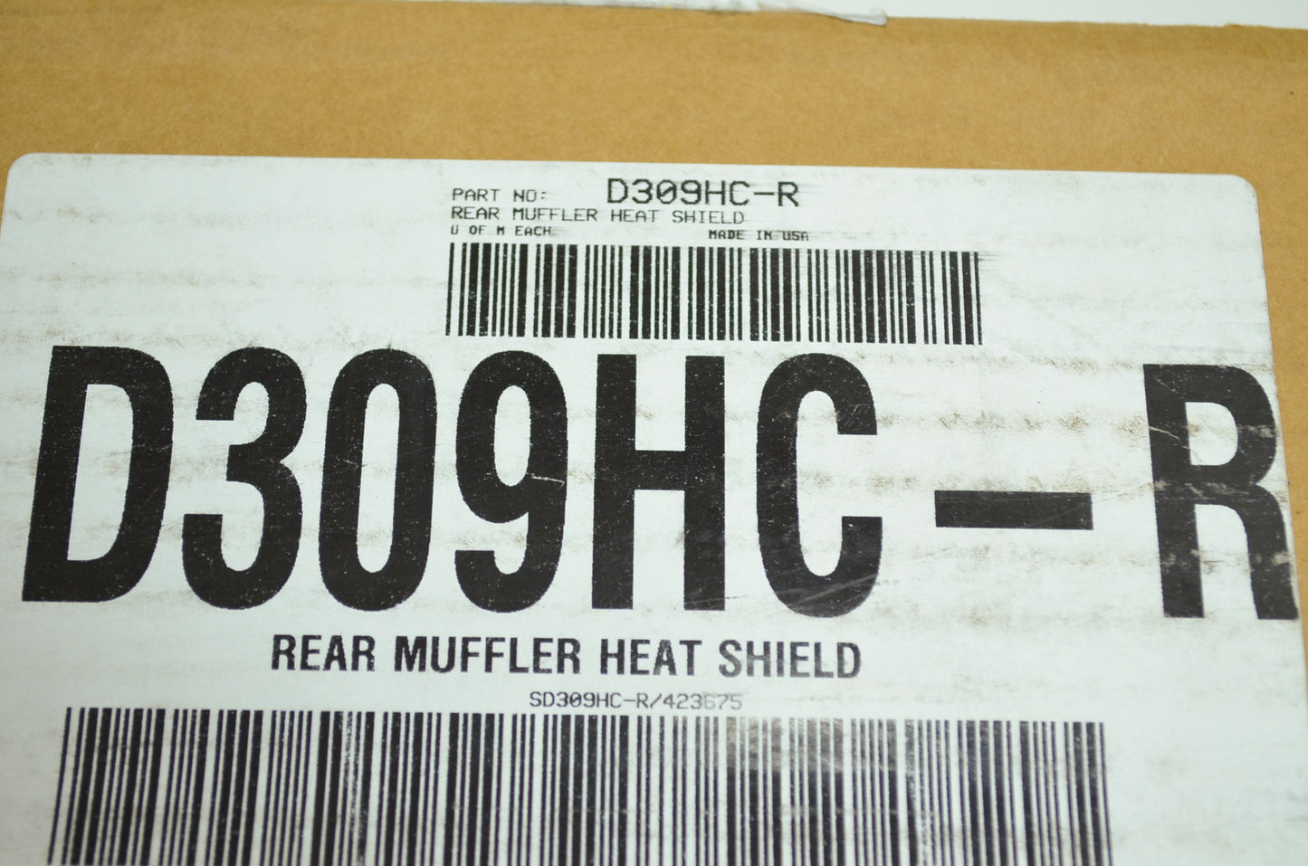 Rear Muffler Heat Shield NOS