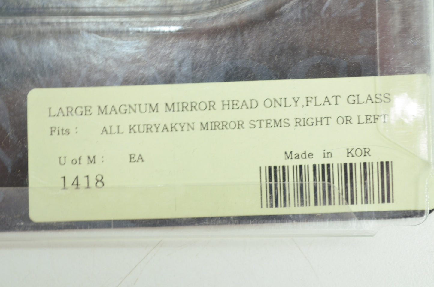 Large Magnum Mirror Head with Flat Glass NOS
