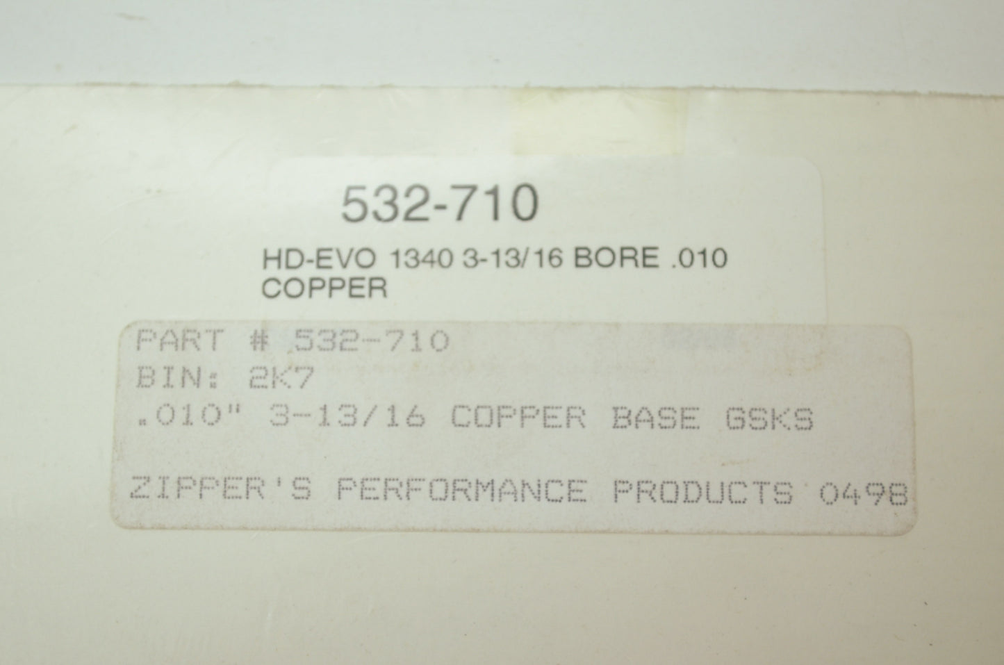Cometic 532-710 Copper Base Gasket Harley Davidson EV Big Twin XL Sportster NOS