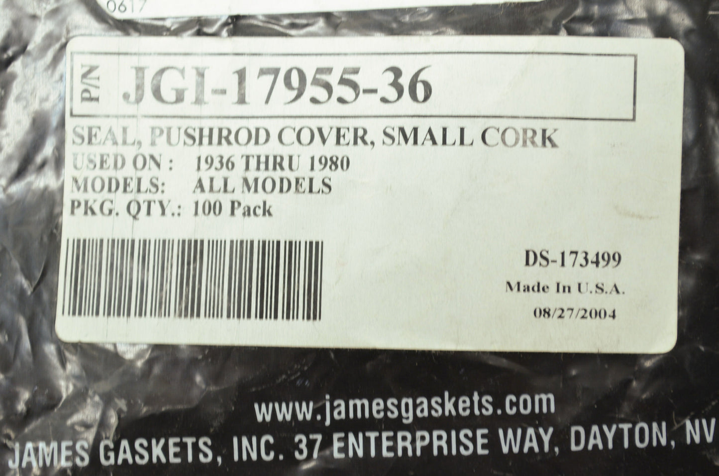 Small Cork Pushrod Cover Seal Harley Davidson Qty 35 NOS