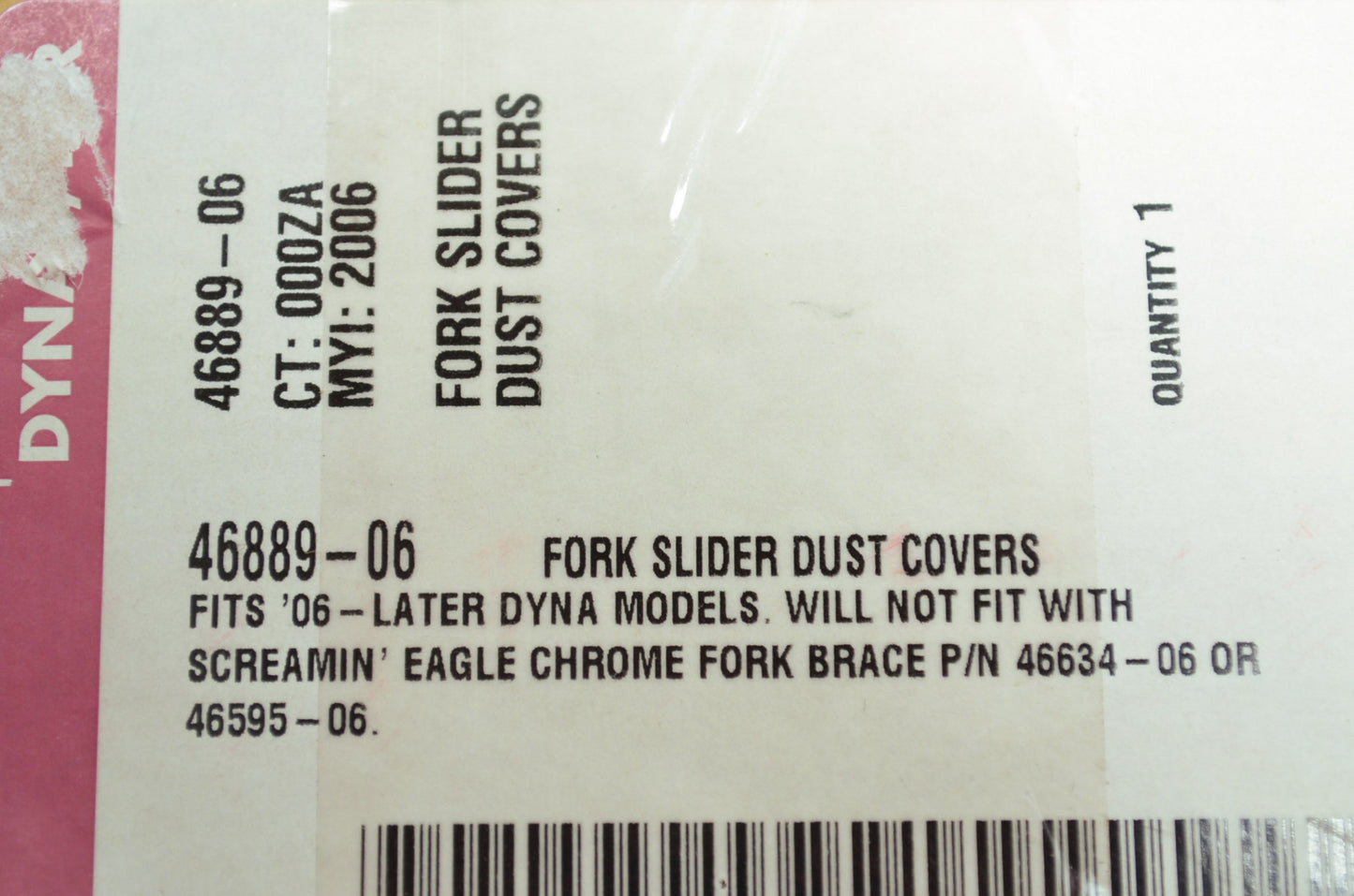 OEM Harley-Davidson 46889-06 Fork Slider Dust Cover Kit NOS