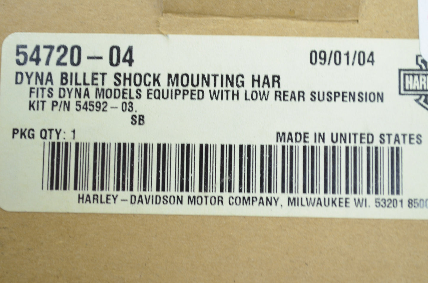 Dyna Billet Shock Mounting Kit NOS