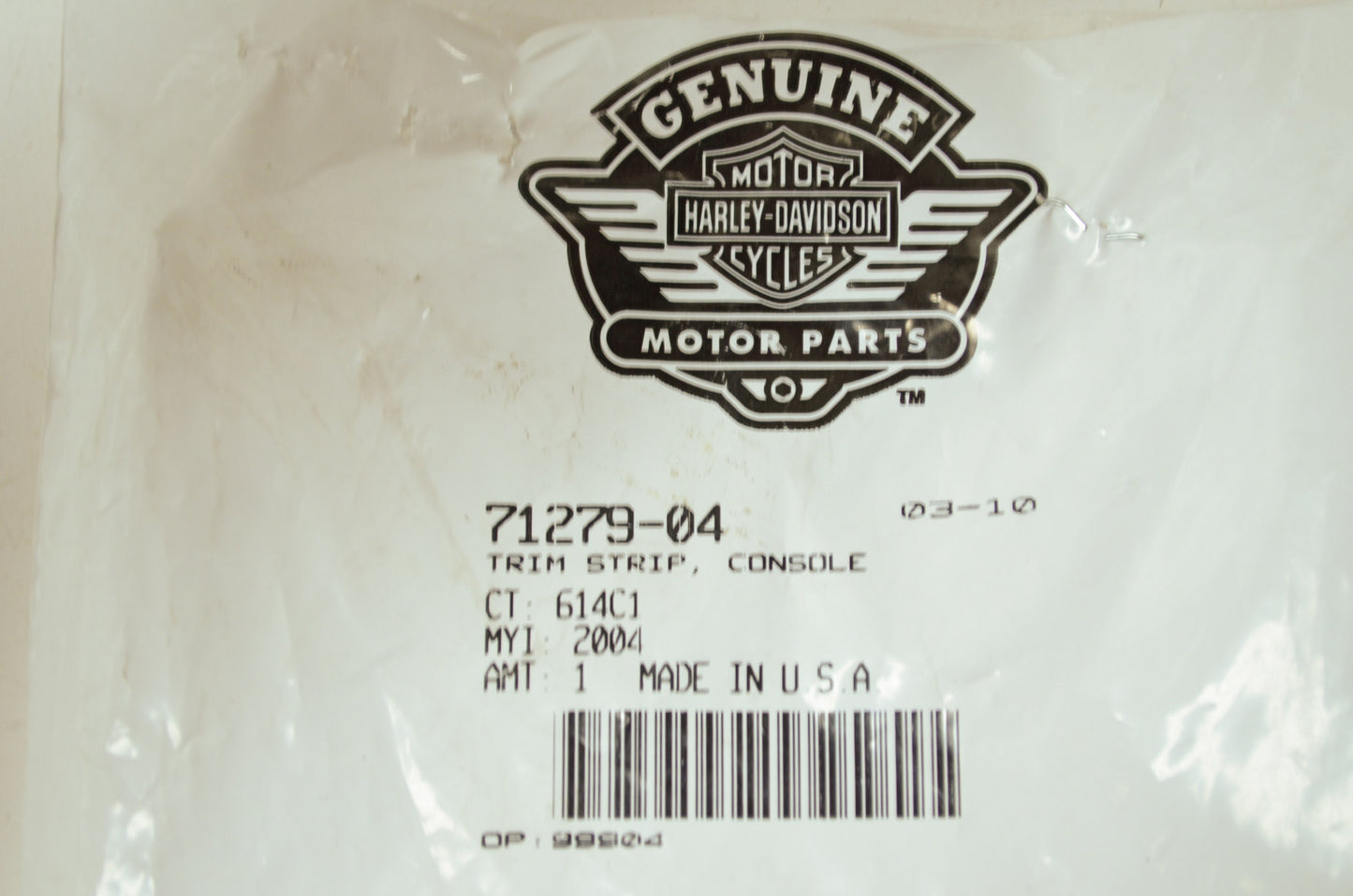 OEM Harley-Davidson 71279-04 Instrument Panel Gasket NOS