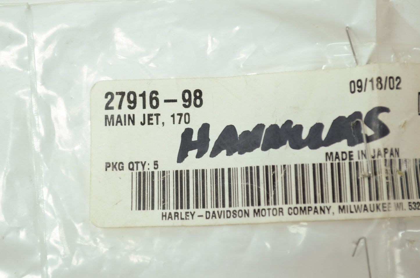 Main Jet 170 NOS