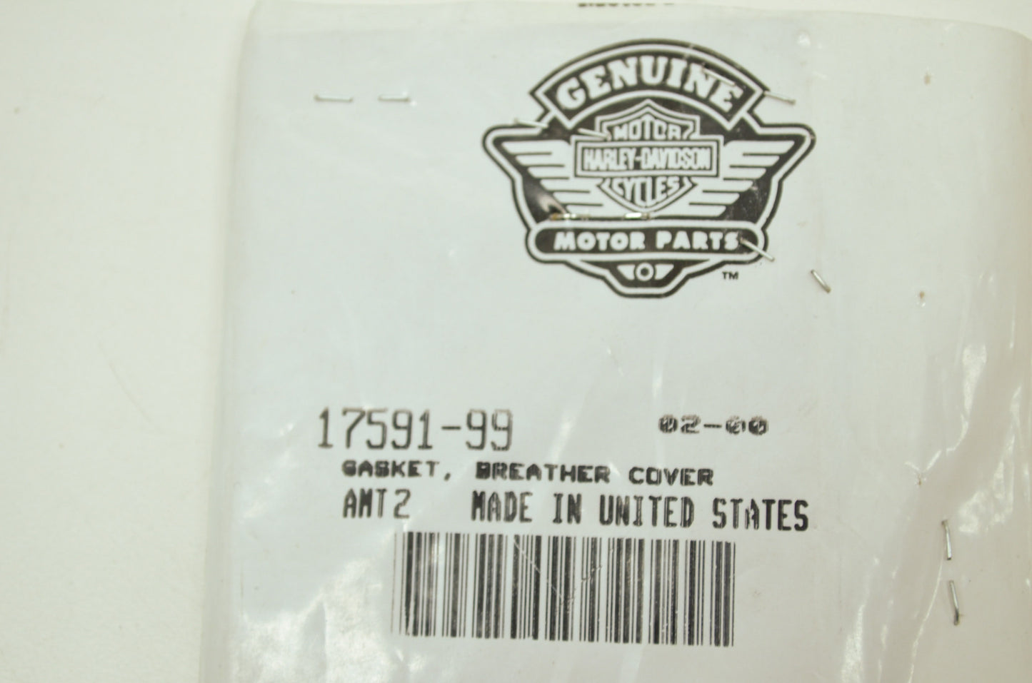 OEM Harley-Davidson 17591-99 Breather Gasket Kit Qty 2 NOS