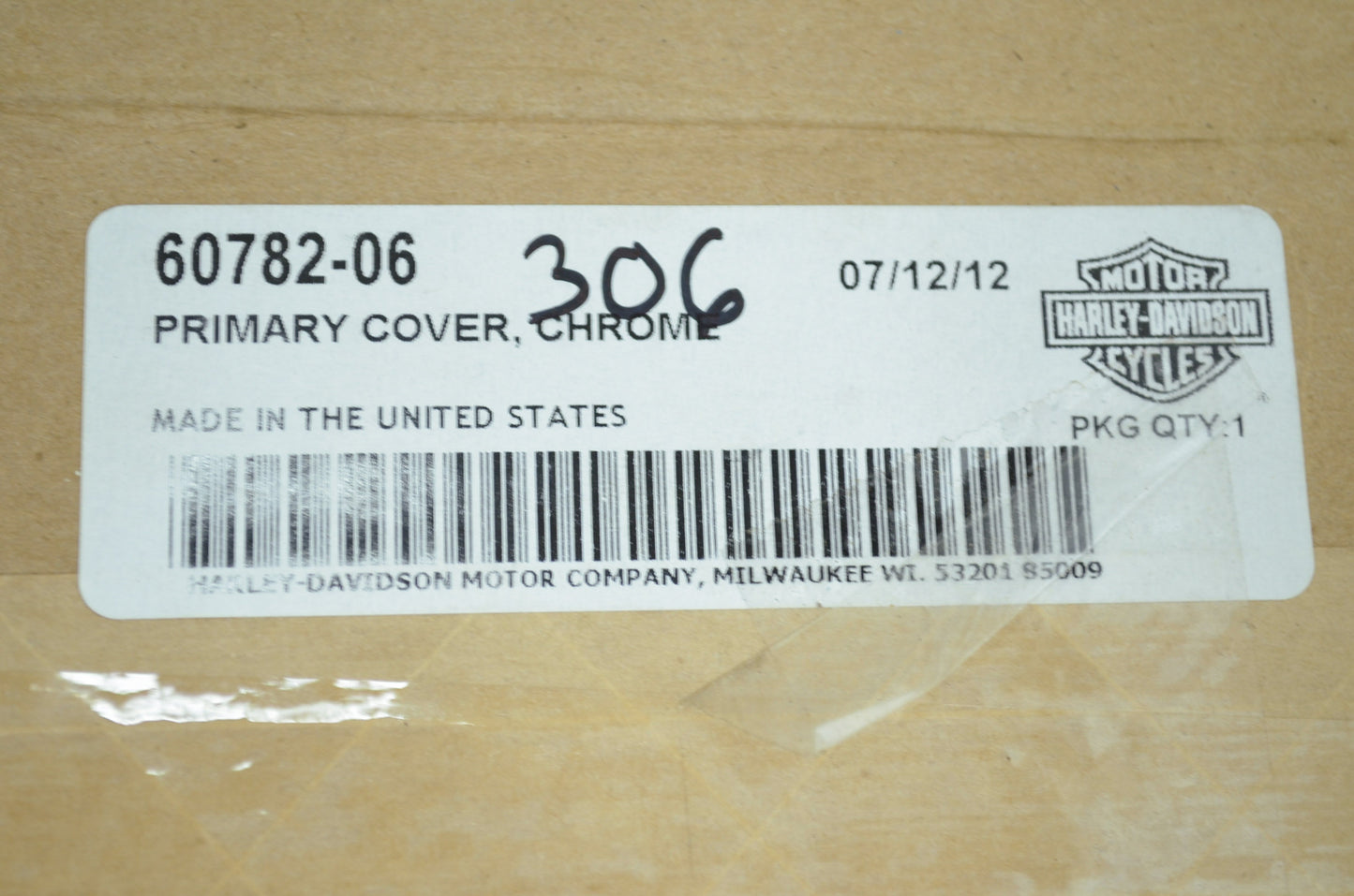 OEM Harley-Davidson 60782-06 Chrome Primary Cover NOS