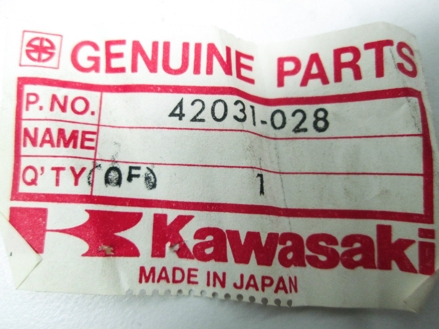 OEM Kawasaki 42031-028 Rear Axle NOS