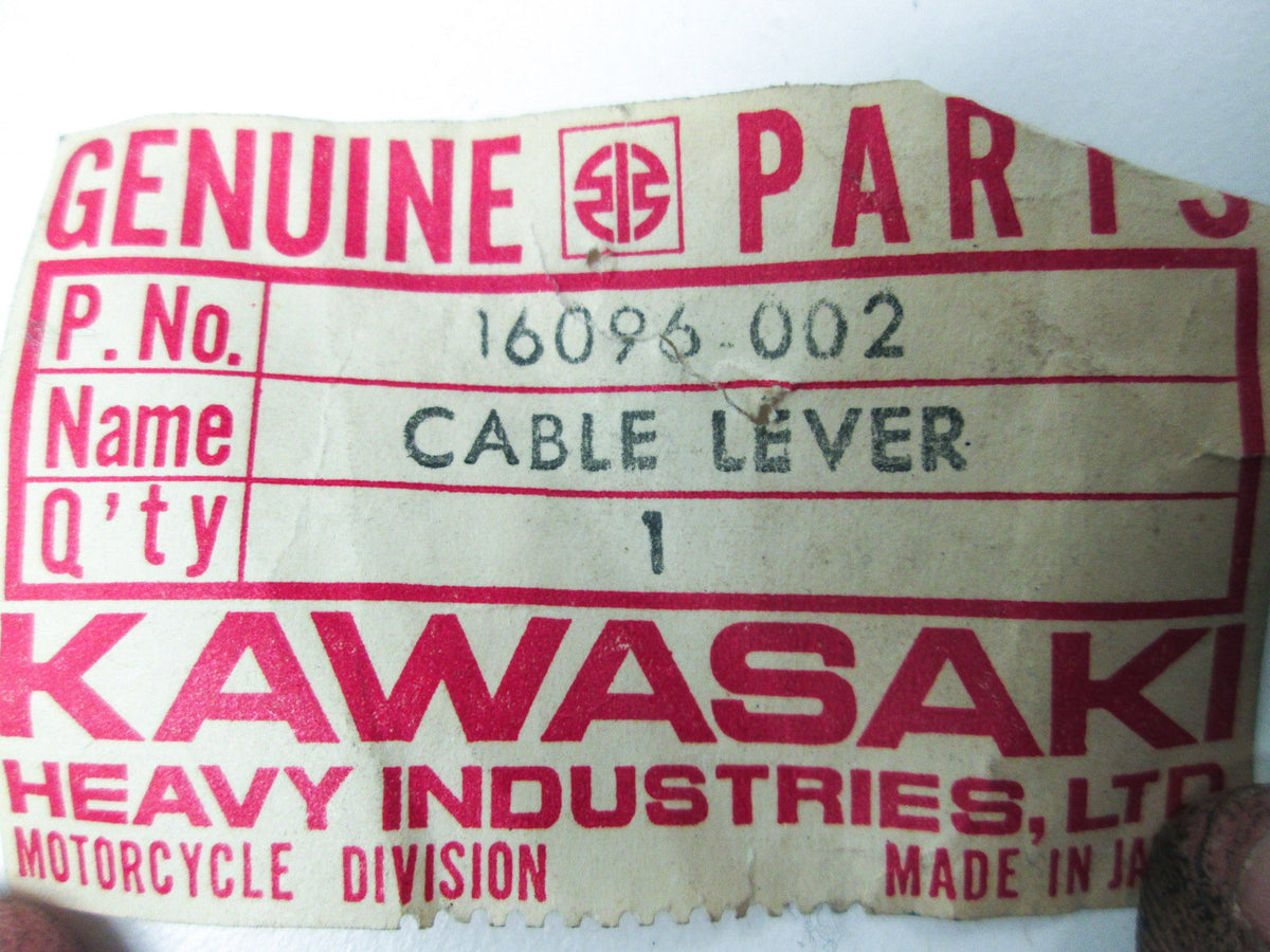 OEM Kawasaki 16096-002 Oil Pump Cable Lever NOS