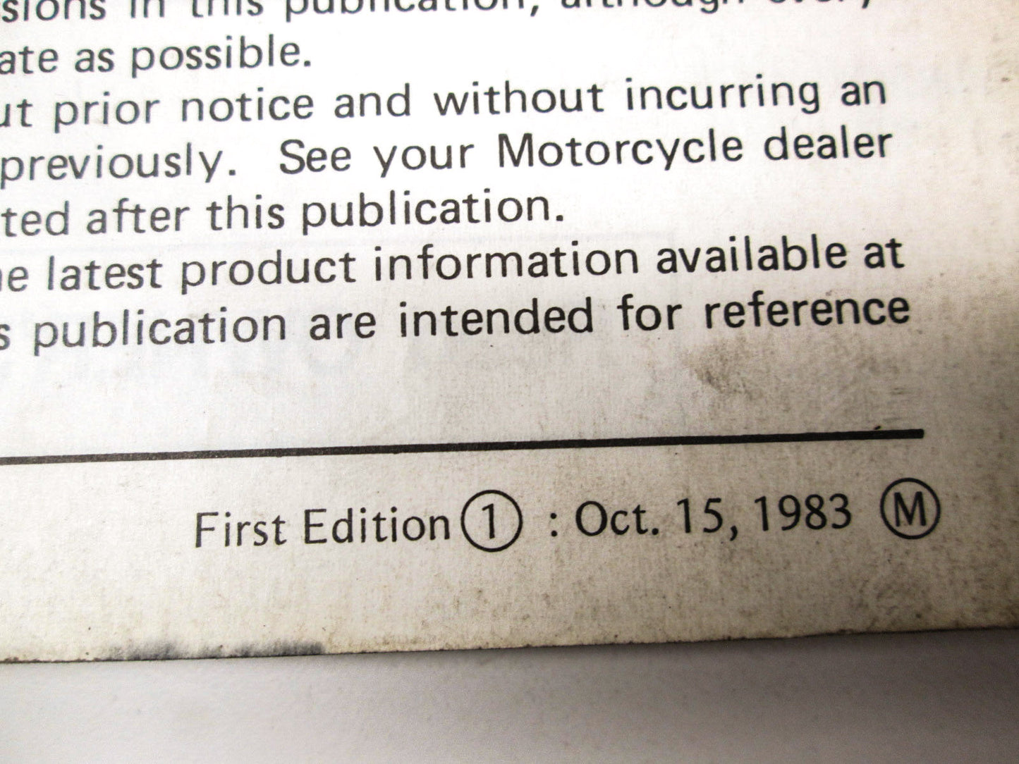 Used Kawasaki 1984 KLR600 Service Manual 99924-1050-01