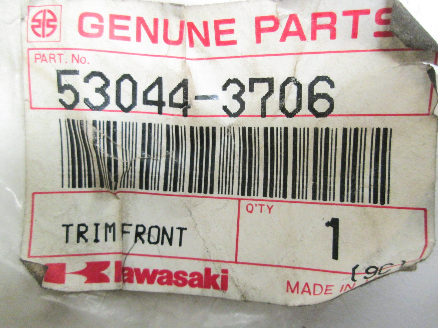 OEM Kawasaki 53044-3706 Front Side Trim NOS