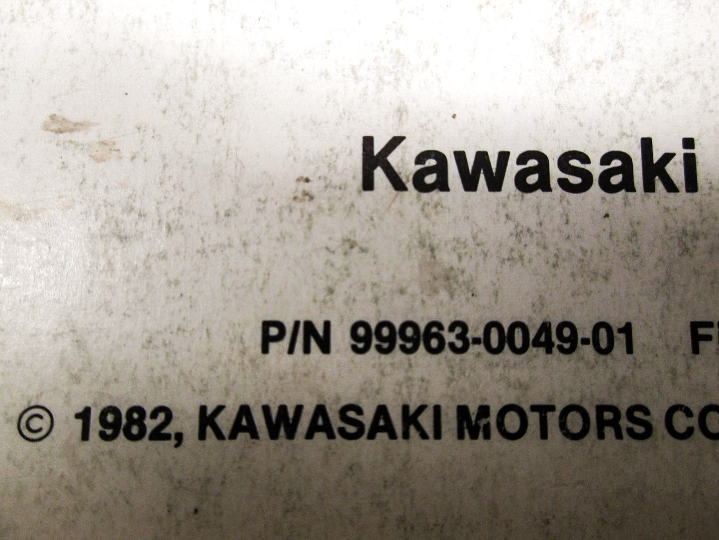 OEM Kawasaki 99963-0049-01 Service Manual Supplement KZ1000P