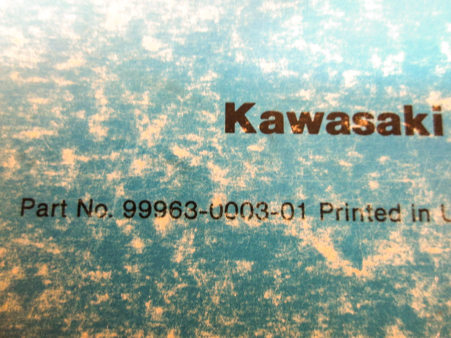 OEM Kawasaki 99963-0003-01 Service Manual Supplement KZ1000B1